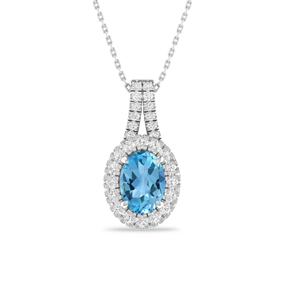 White Gold - Blue Topaz