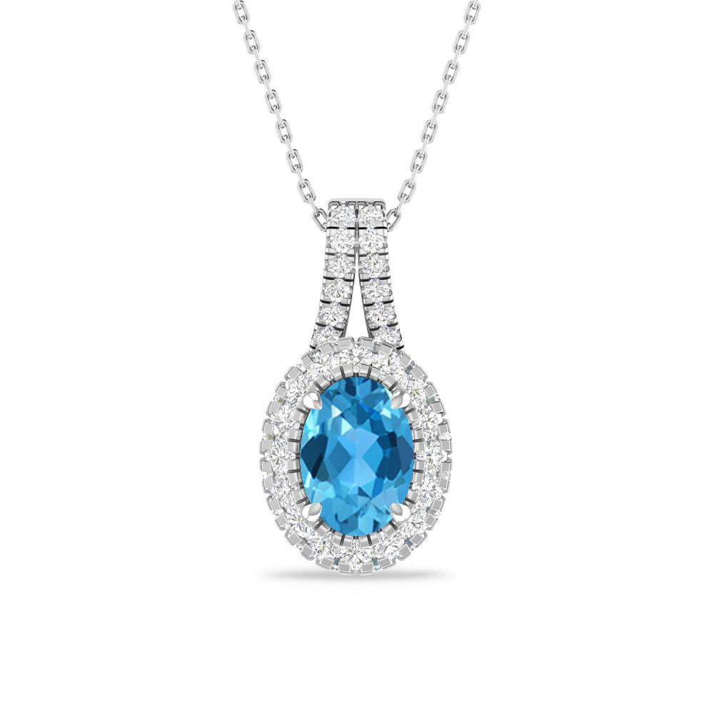 White Gold - Blue Topaz