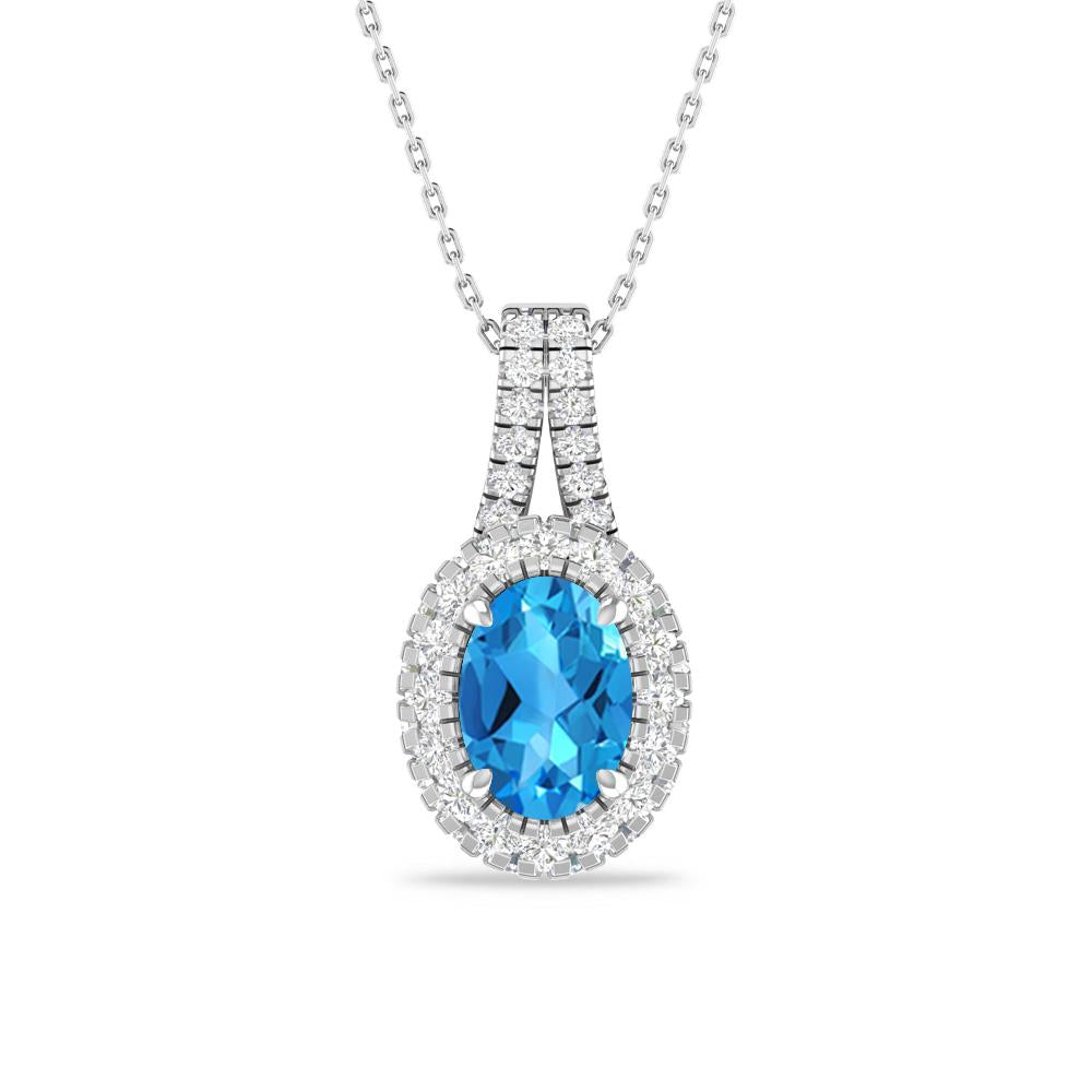 White Gold - Blue Topaz