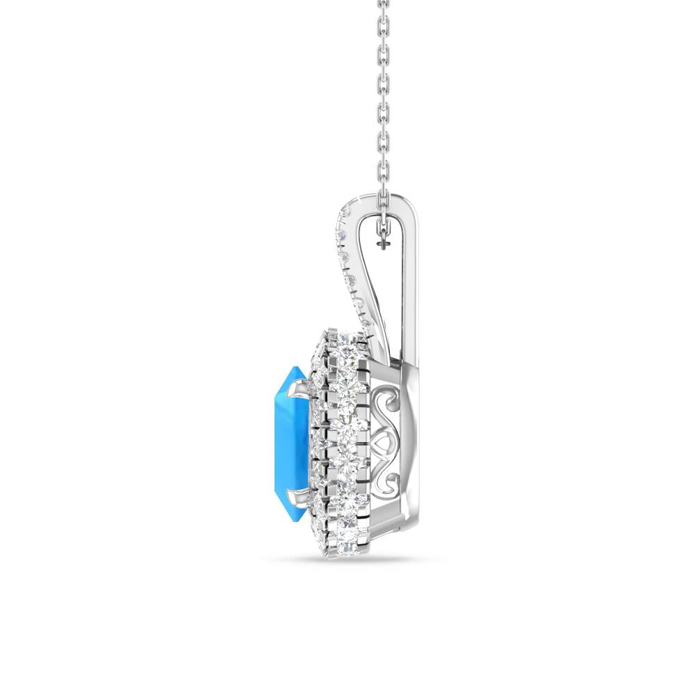 White Gold - Blue Topaz