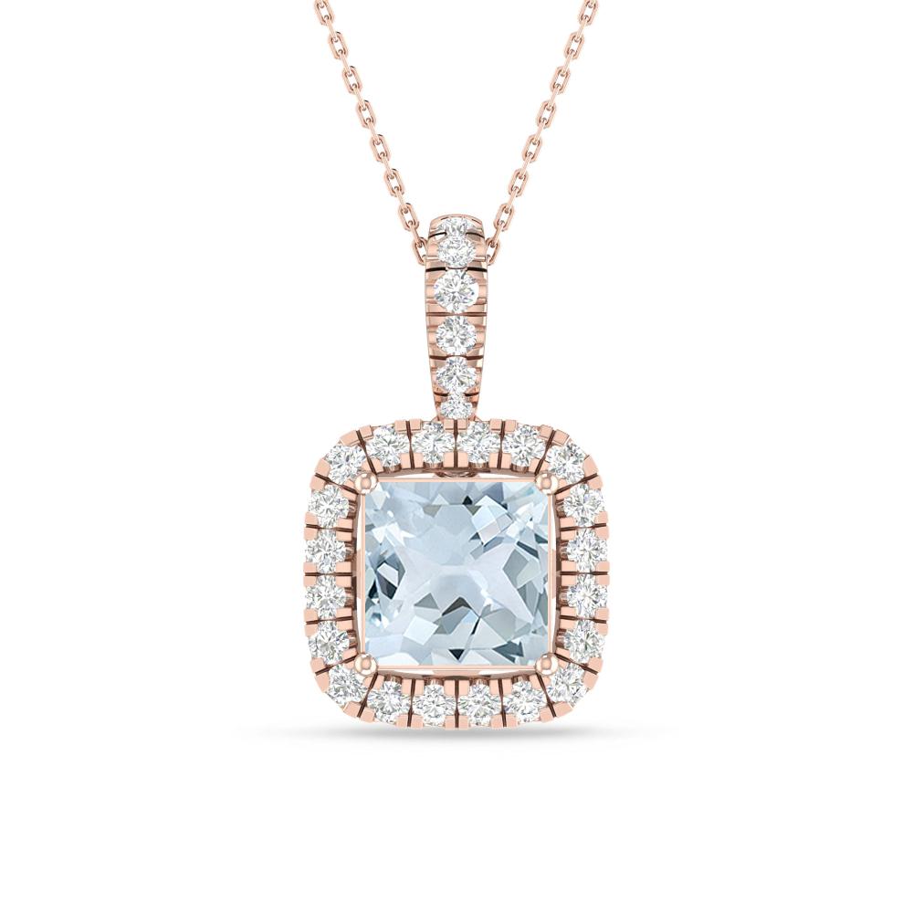 Rose Gold - Aquamarine