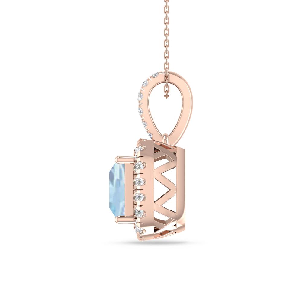 Rose Gold - Aquamarine