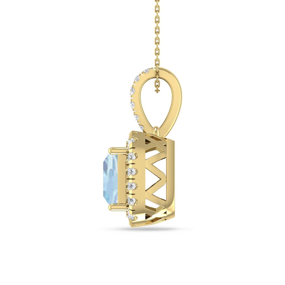 Yellow Gold - Aquamarine