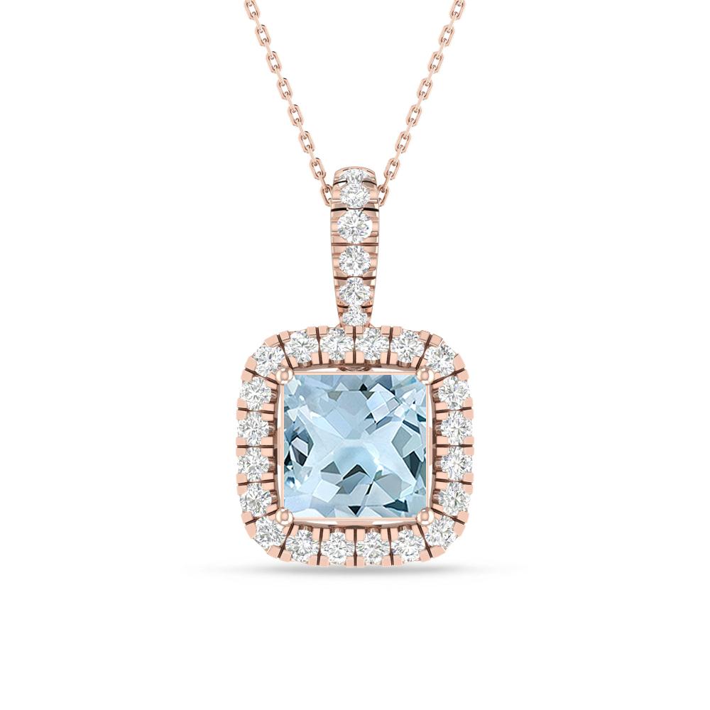 Rose Gold - Aquamarine
