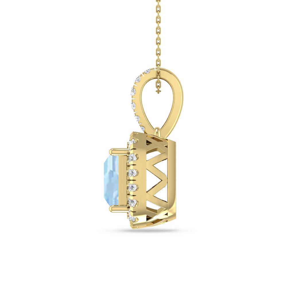 Yellow Gold - Aquamarine