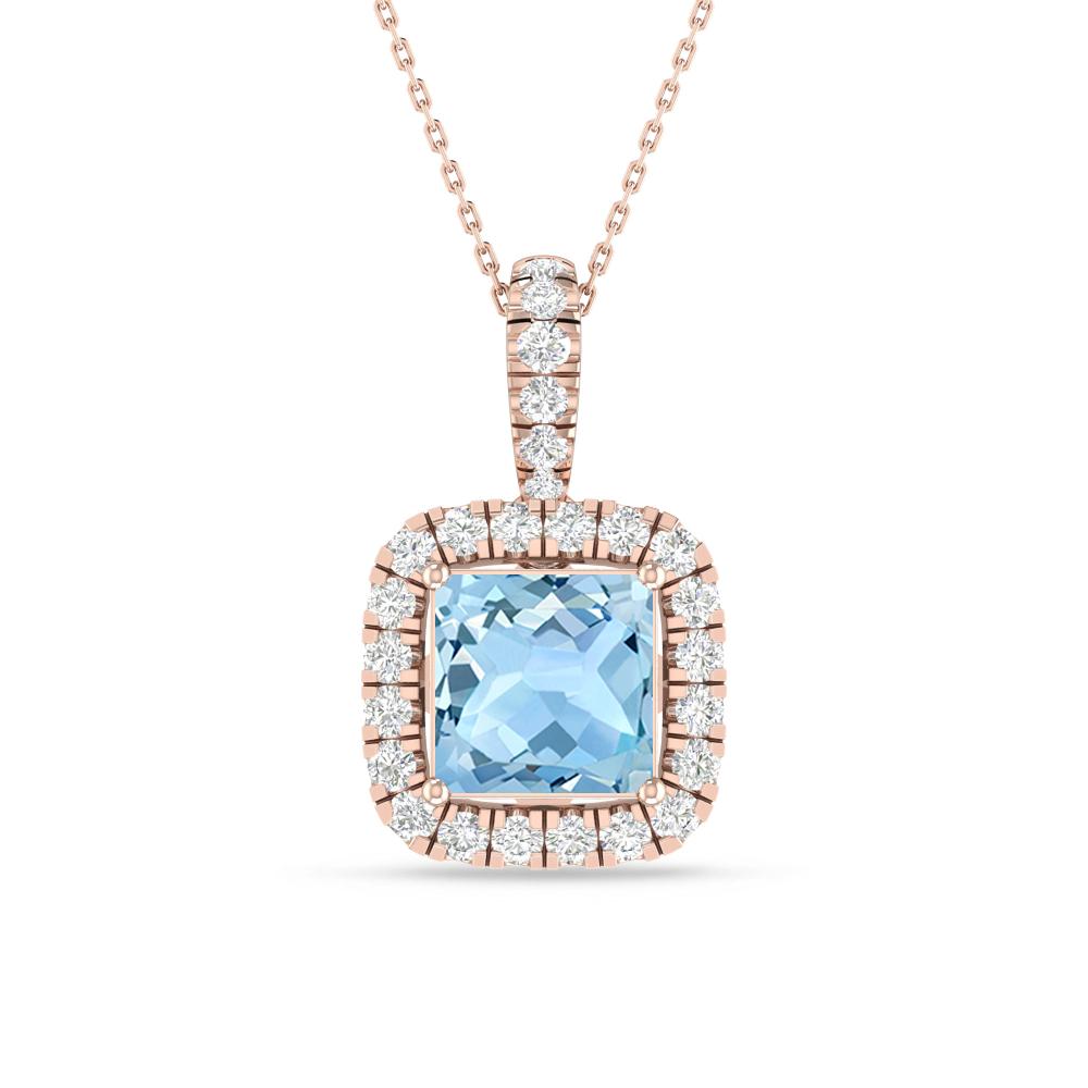 Rose Gold - Aquamarine