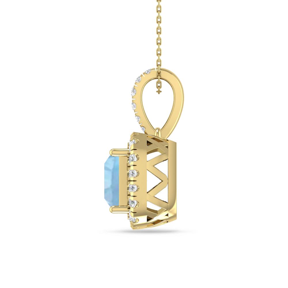 Yellow Gold - Aquamarine