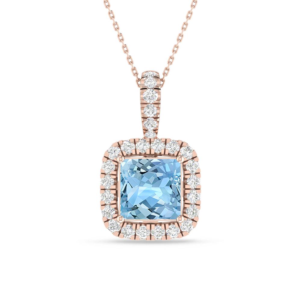 Rose Gold - Aquamarine