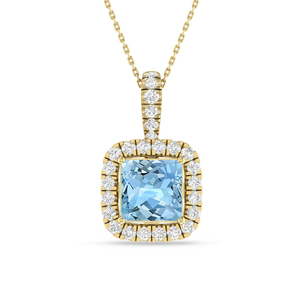 Yellow Gold - Aquamarine
