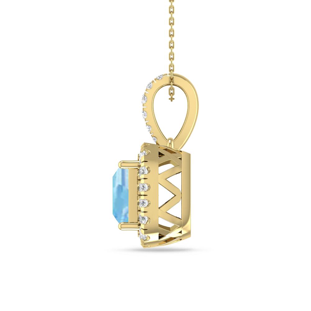 Yellow Gold - Aquamarine