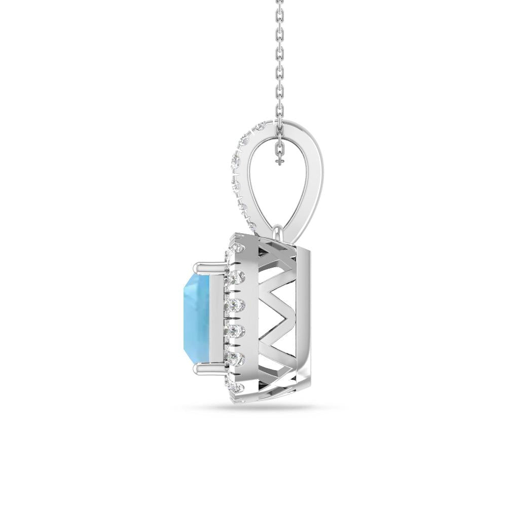 White Gold - Blue Topaz