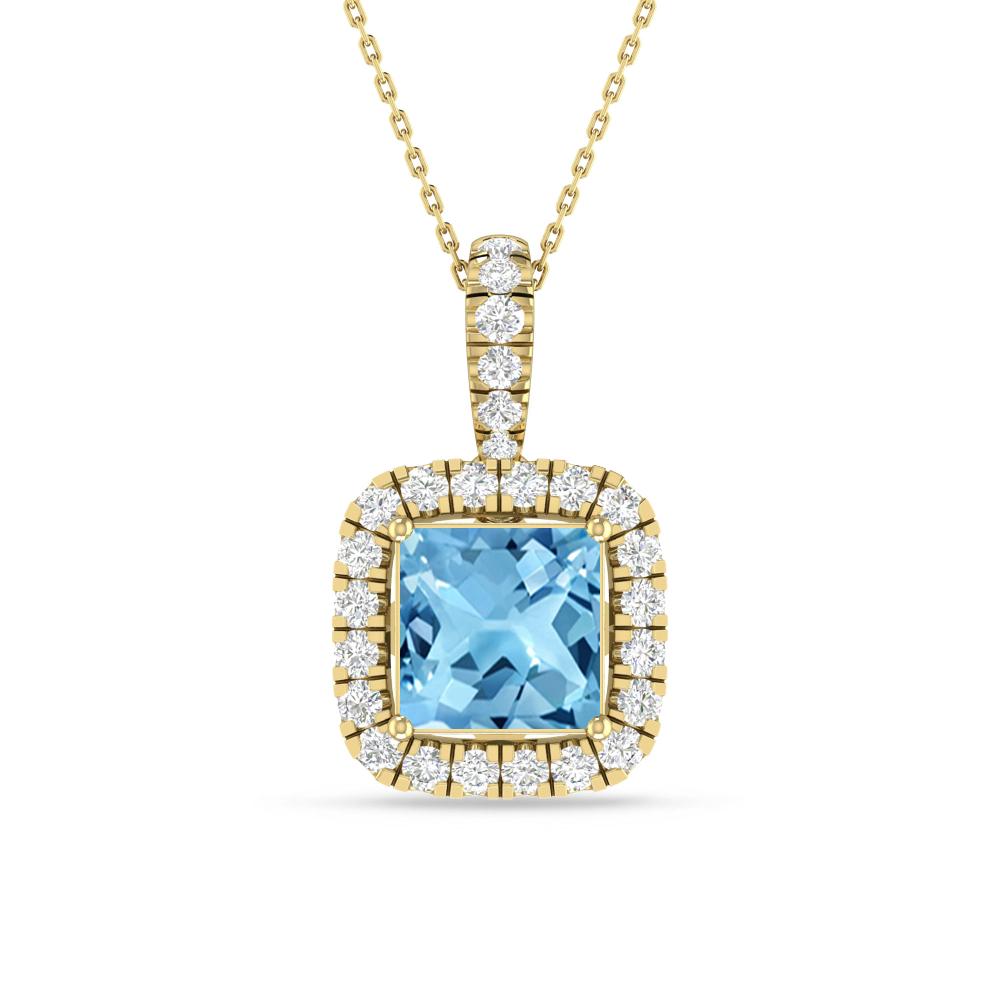 Yellow Gold - Blue Topaz