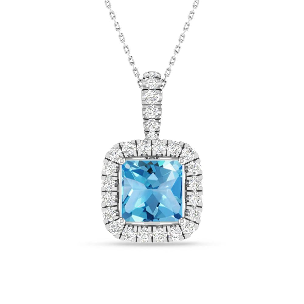 White Gold - Blue Topaz