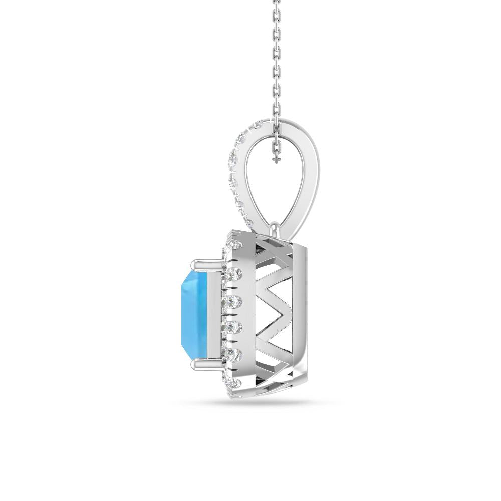 White Gold - Blue Topaz