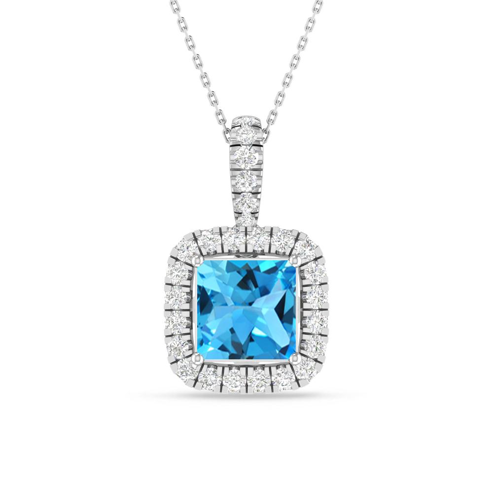 White Gold - Blue Topaz