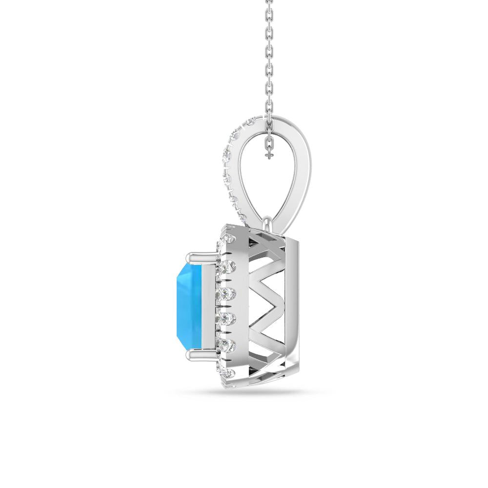 White Gold - Blue Topaz