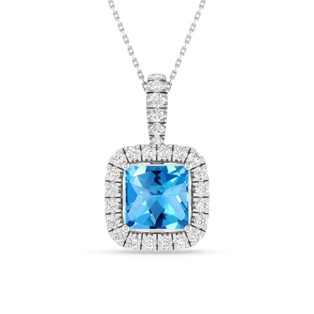 White Gold - Blue Topaz