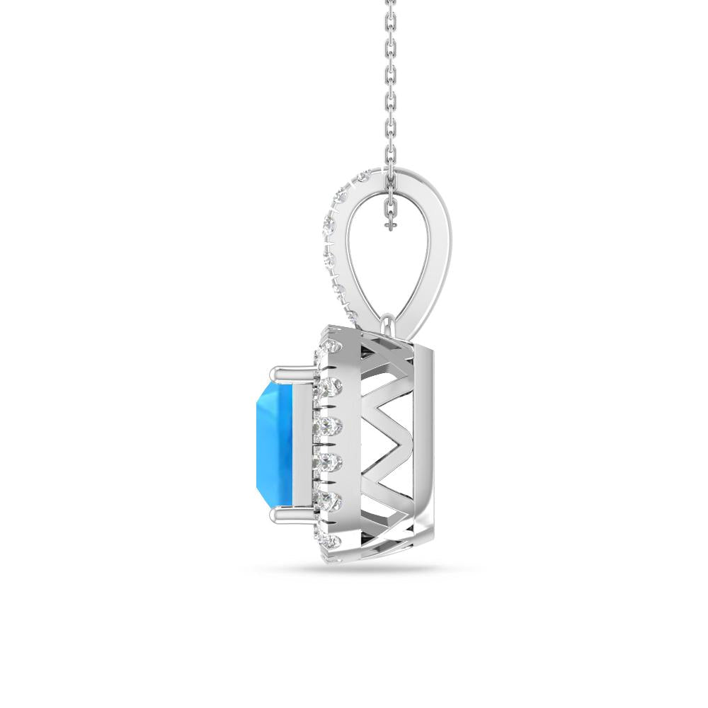 White Gold - Blue Topaz