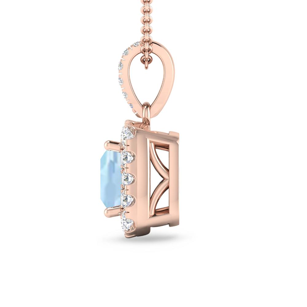 Rose Gold - Aquamarine