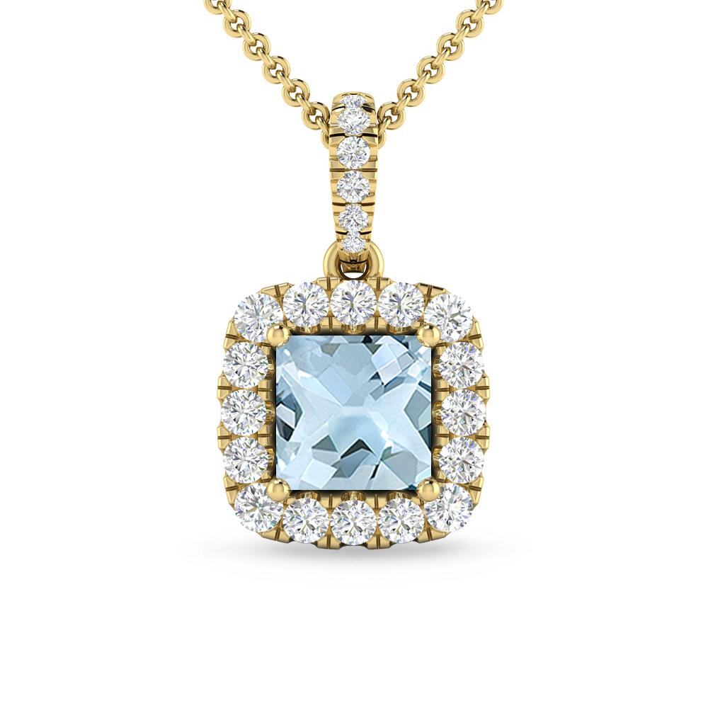 Yellow Gold - Aquamarine