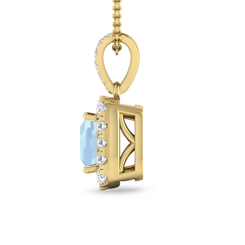 Yellow Gold - Aquamarine