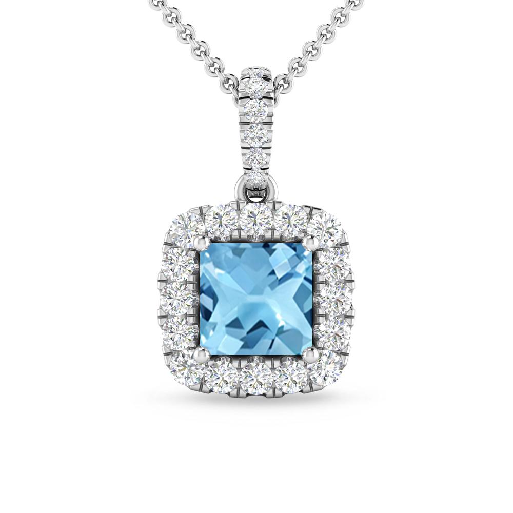 White Gold - Blue Topaz