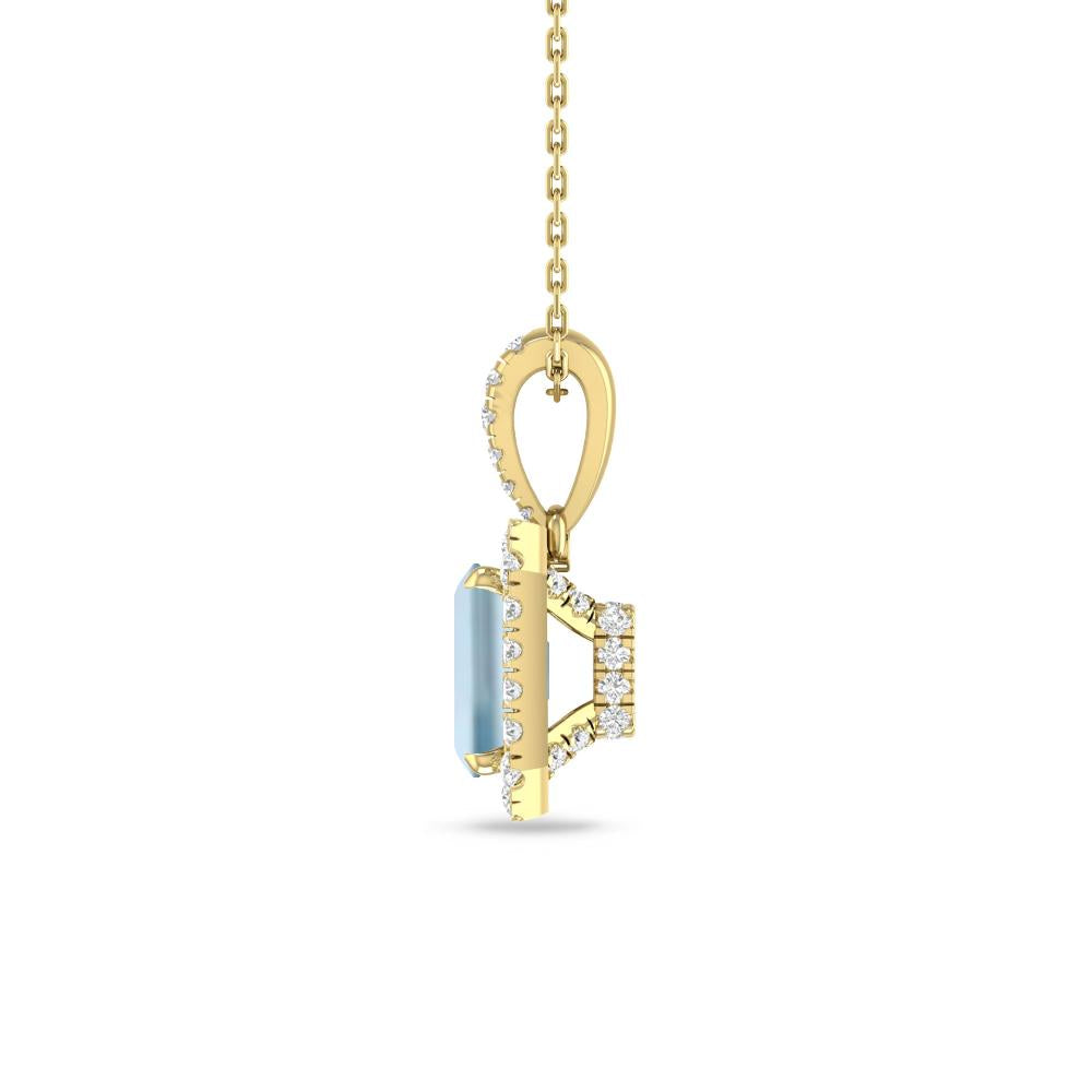 Yellow Gold - Aquamarine