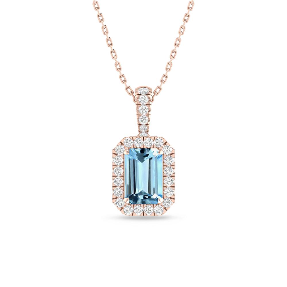 Rose Gold - Aquamarine