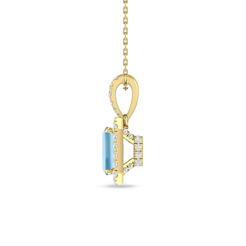 Yellow Gold - Aquamarine