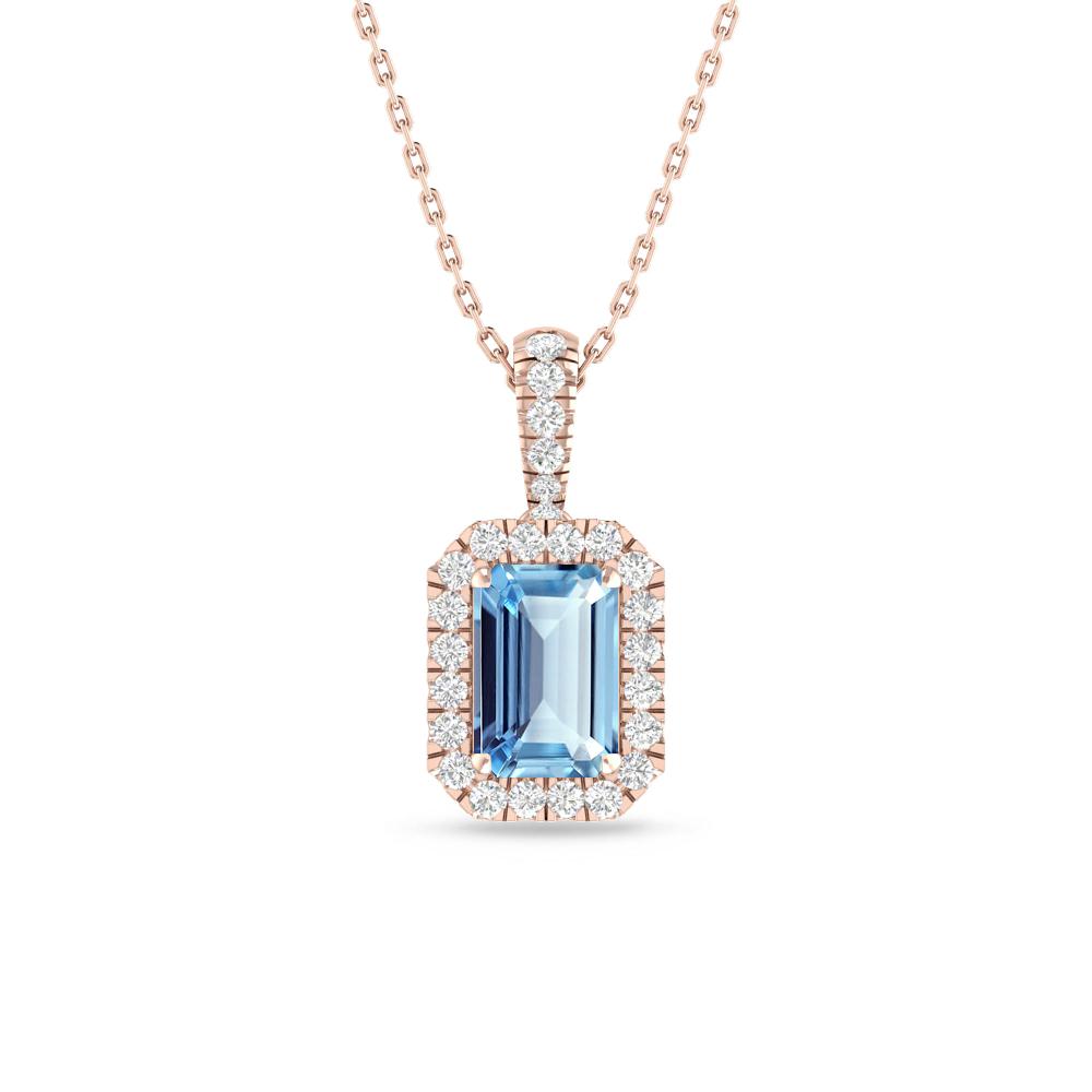 Rose Gold - Aquamarine