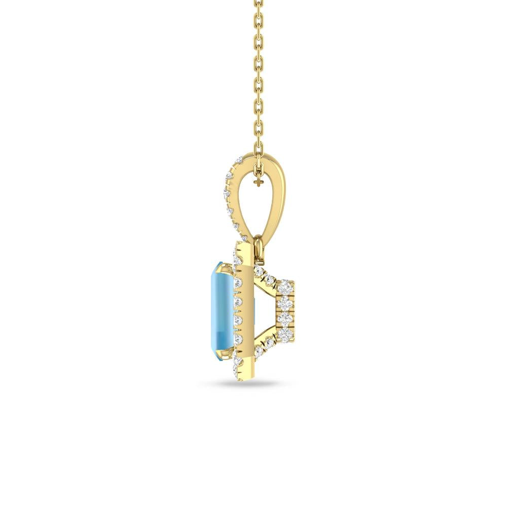 Yellow Gold - Aquamarine