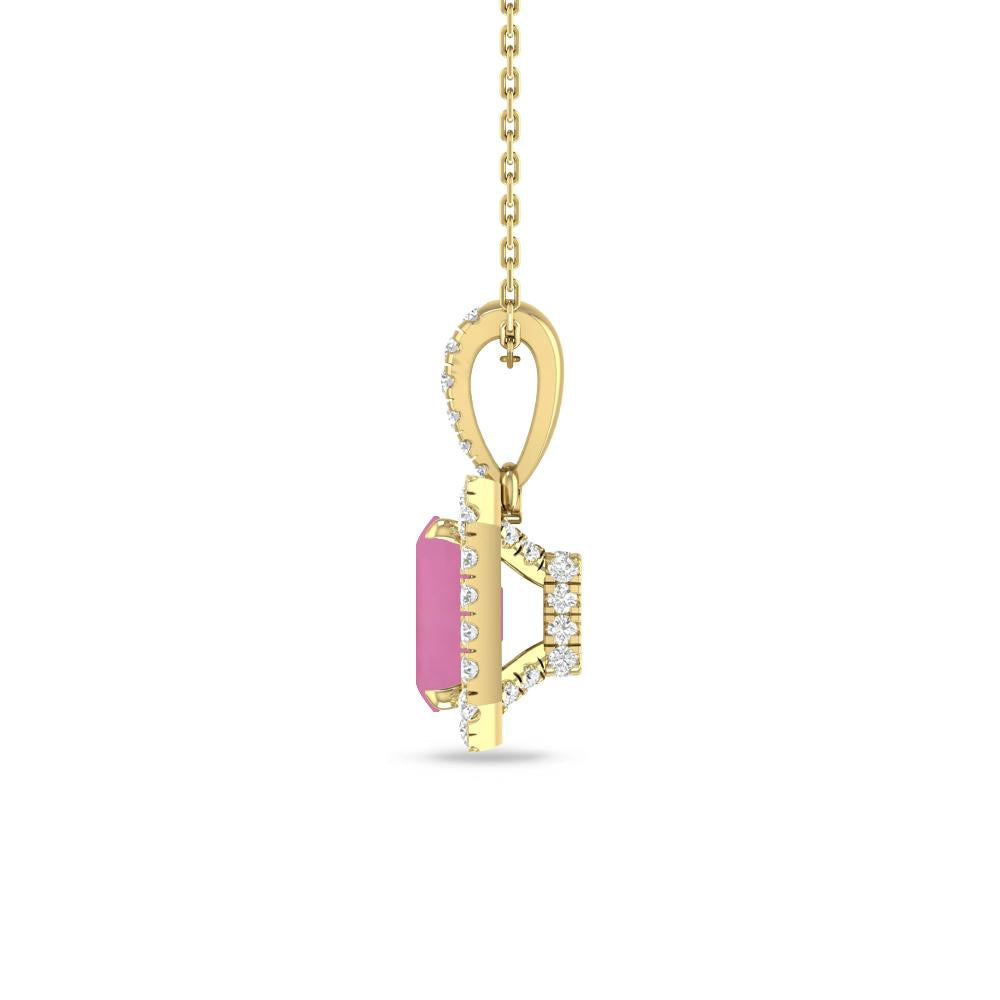 Yellow Gold - Pink Tourmaline