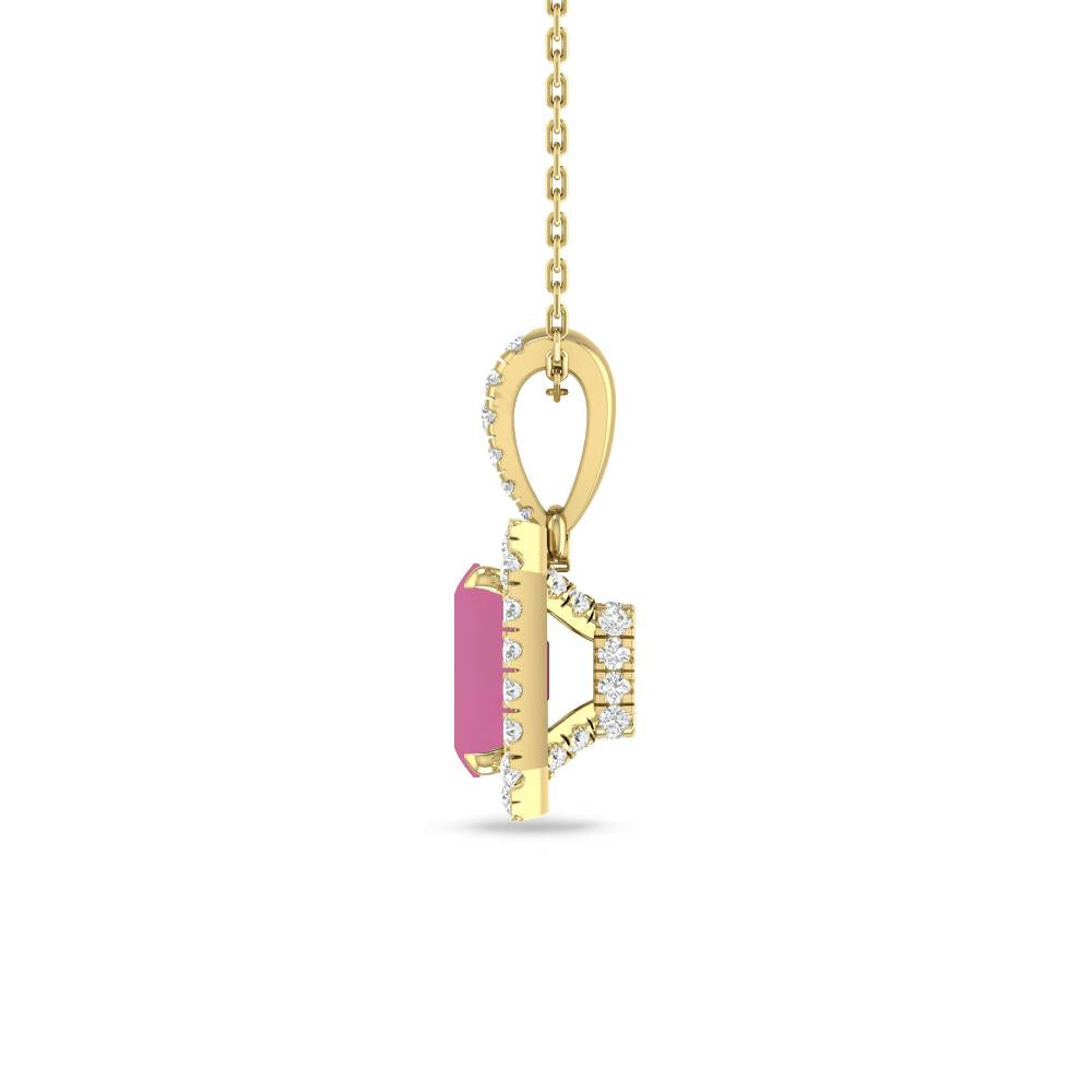 Yellow Gold - Pink Tourmaline