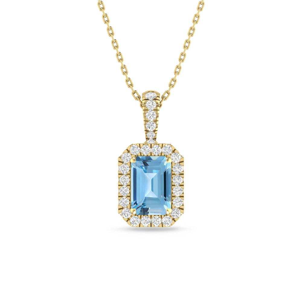 Yellow Gold - Blue Topaz
