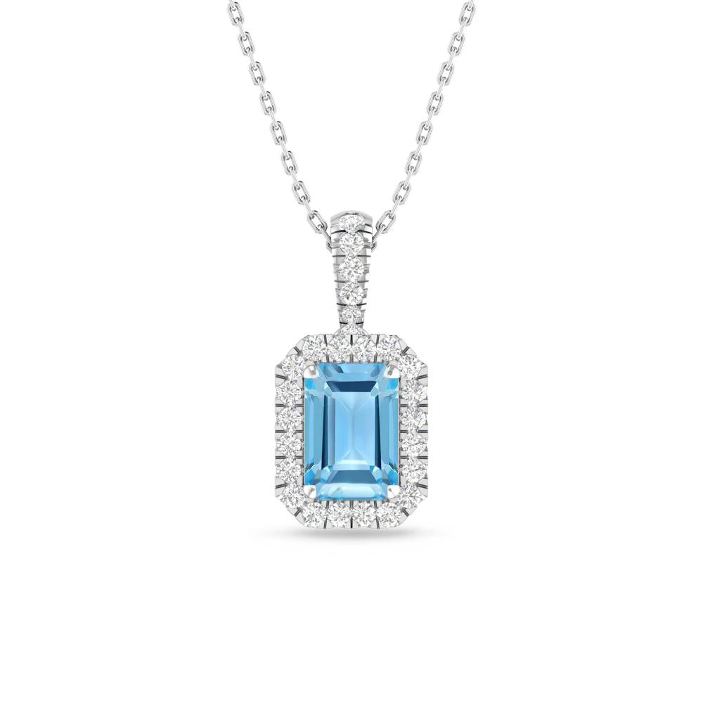 White Gold - Blue Topaz