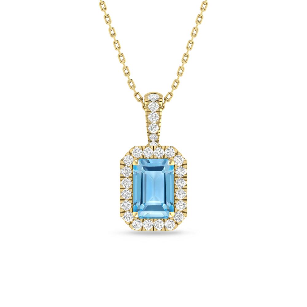 Yellow Gold - Blue Topaz