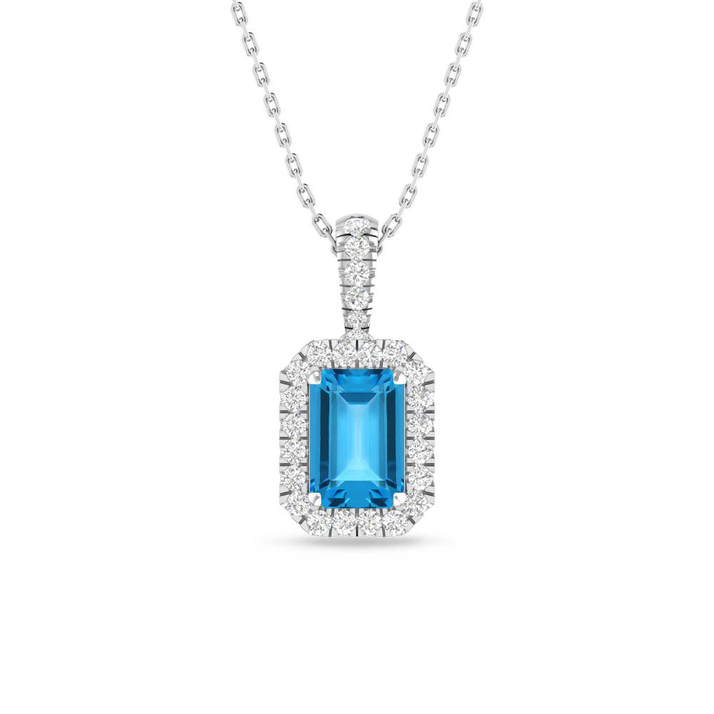White Gold - Blue Topaz