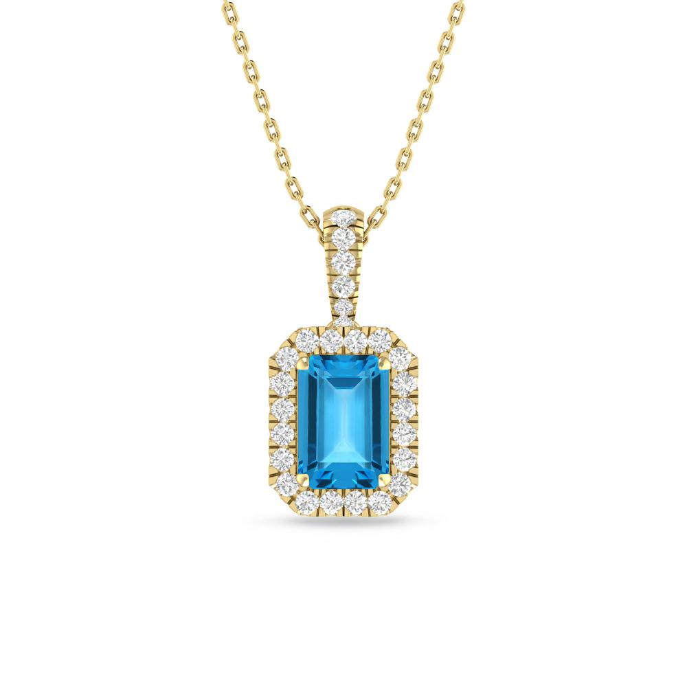 Yellow Gold - Blue Topaz