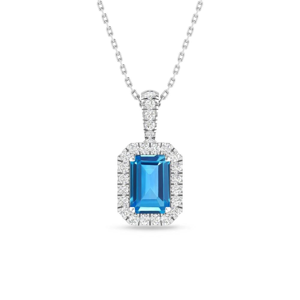White Gold - Blue Topaz