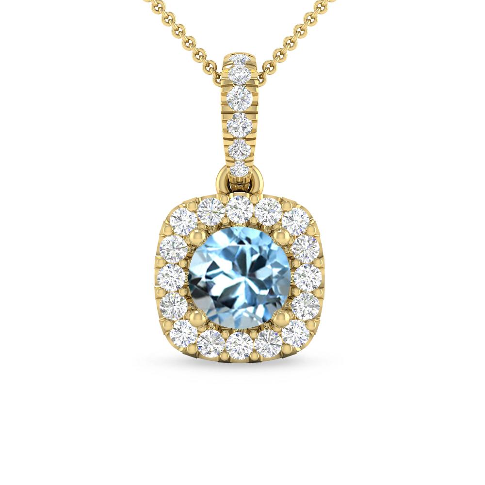 Yellow Gold - Aquamarine