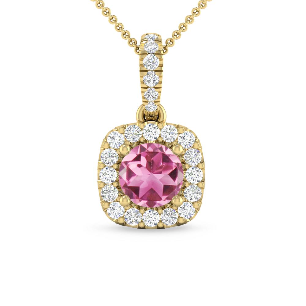 Yellow Gold - Pink Tourmaline