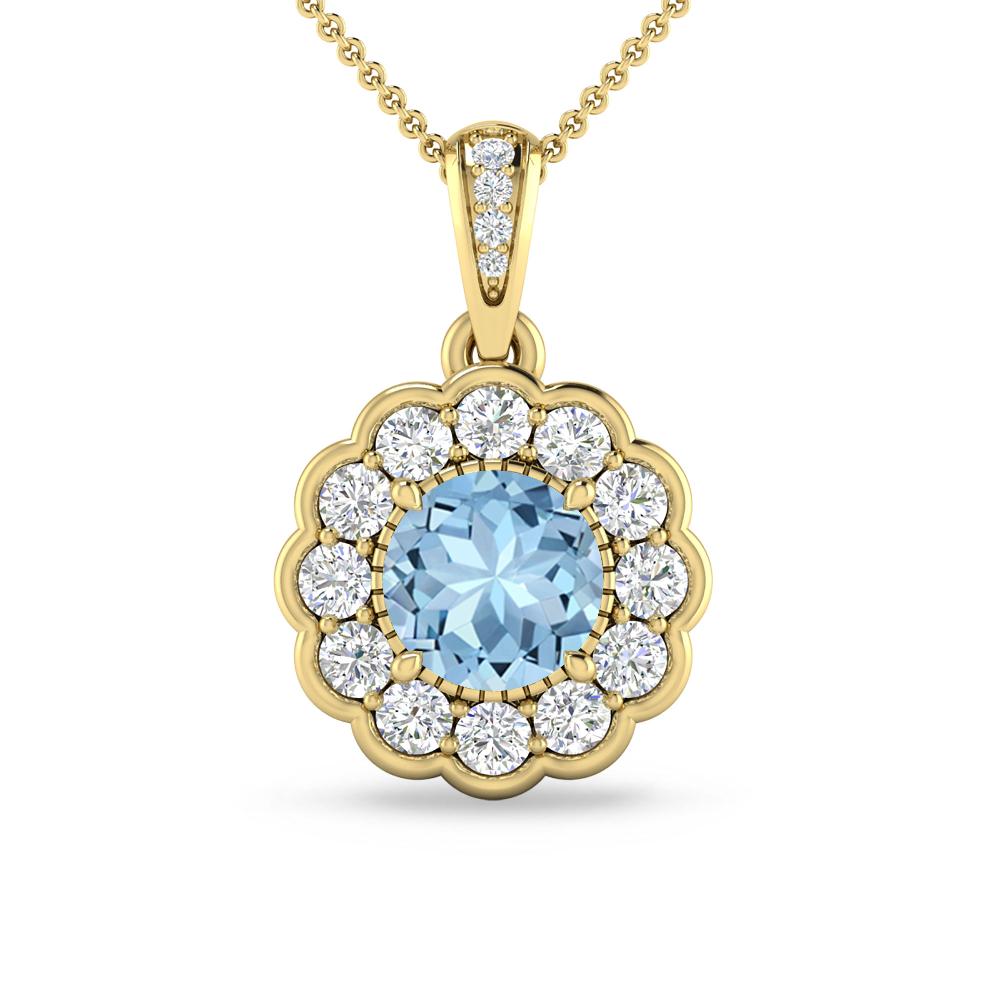 Yellow Gold - Aquamarine