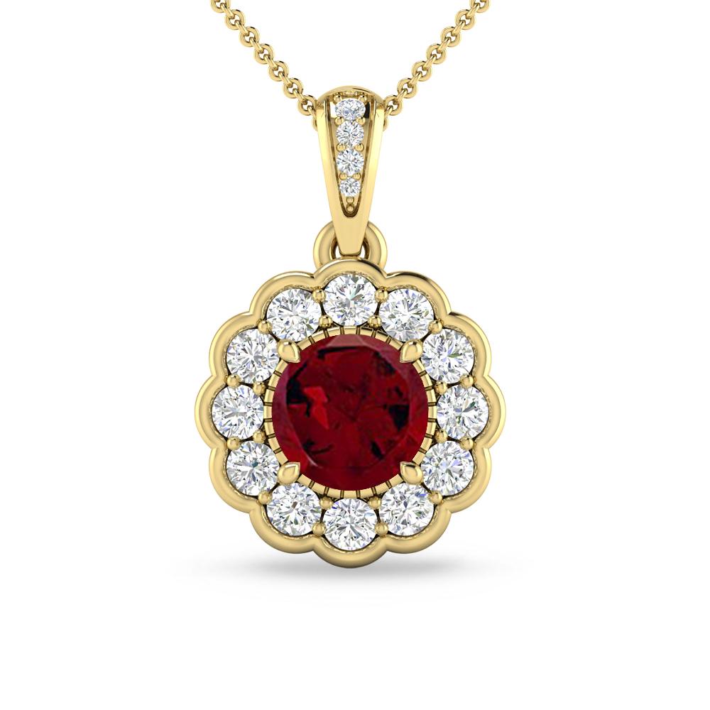 Yellow Gold - Garnet