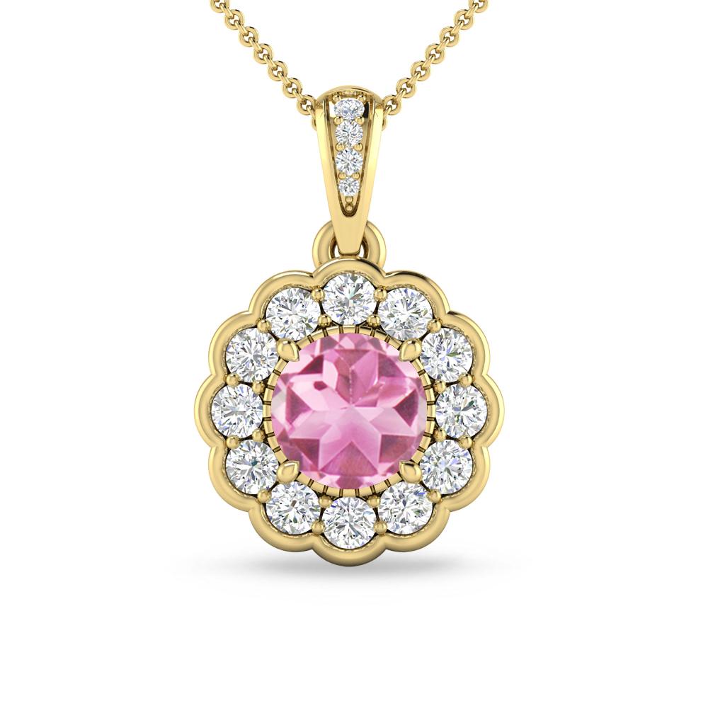 Yellow Gold - Pink Tourmaline