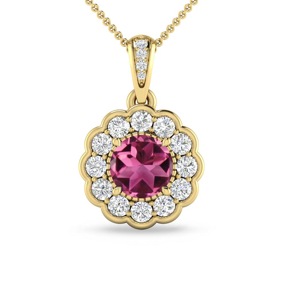 Yellow Gold - Pink Tourmaline