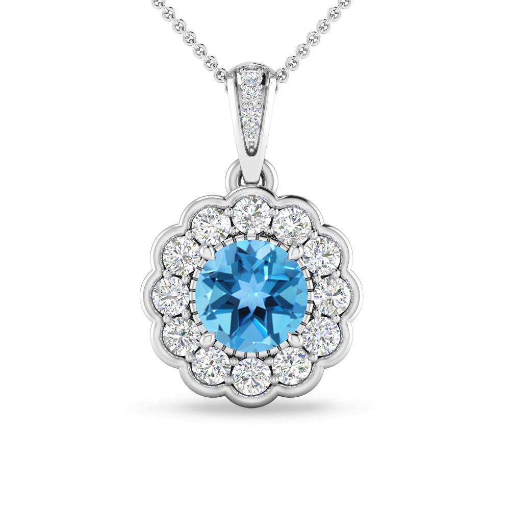 White Gold - Blue Topaz