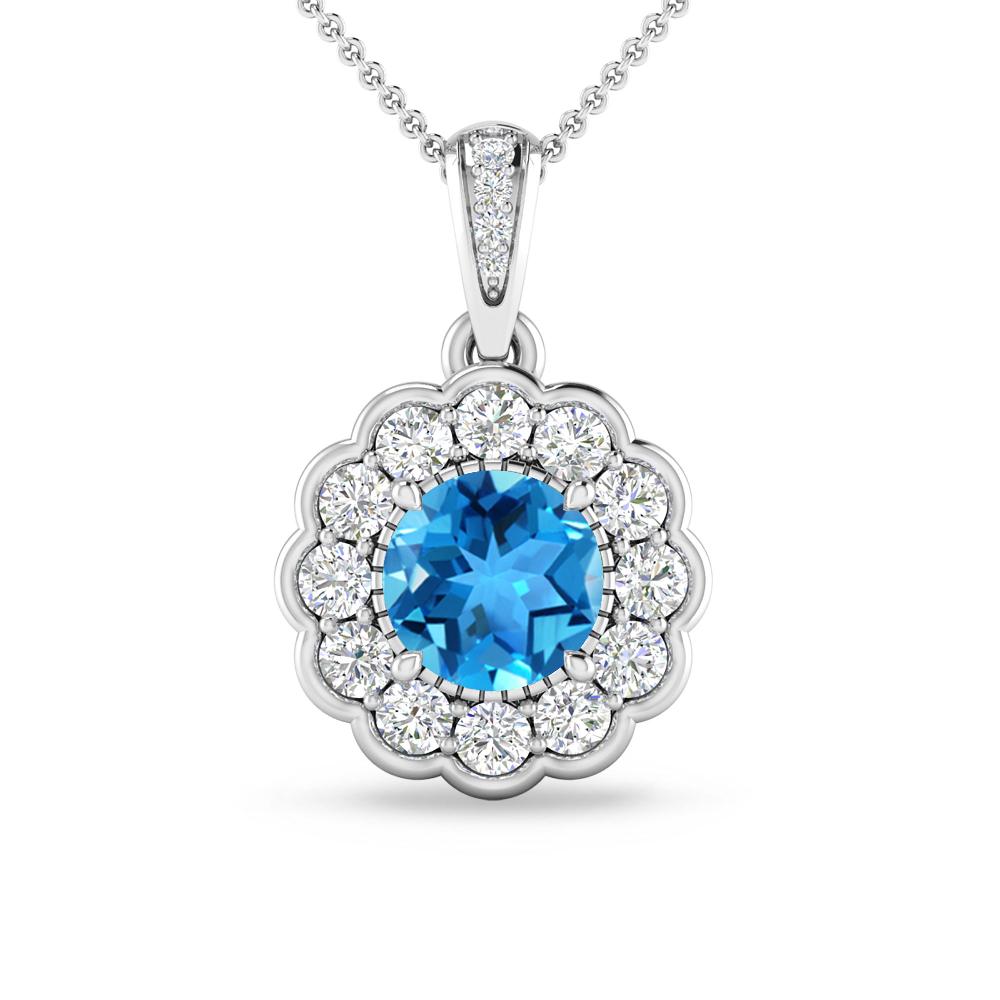 White Gold - Blue Topaz