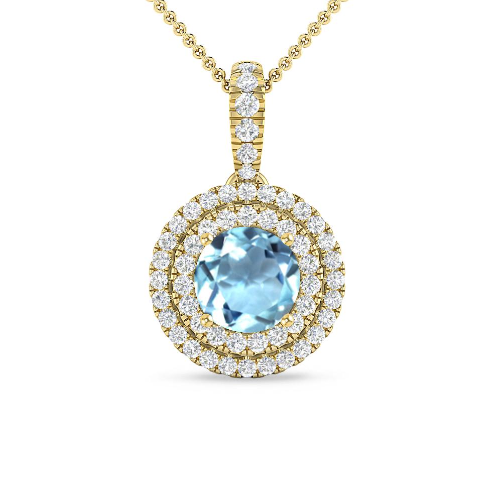 Yellow Gold - Aquamarine