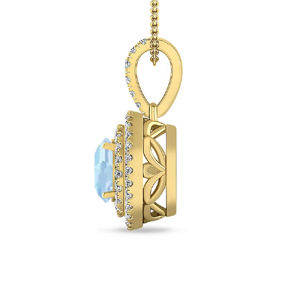Yellow Gold - Aquamarine