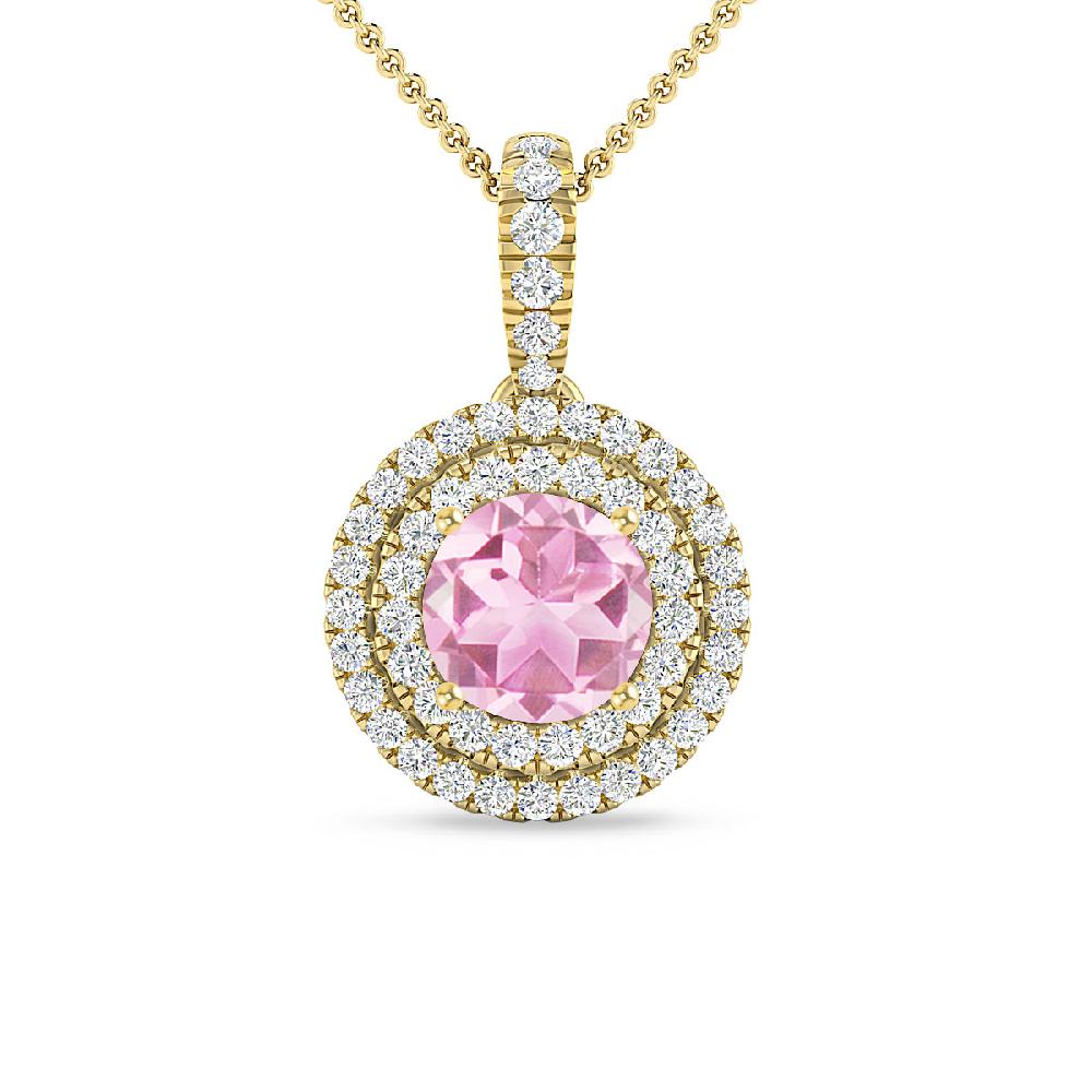 Yellow Gold - Pink Tourmaline